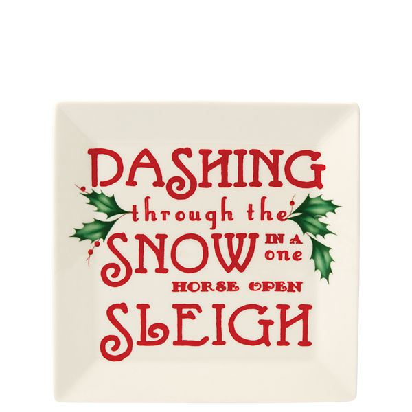 Holiday Tidbit Plate Dashing Through the Snow