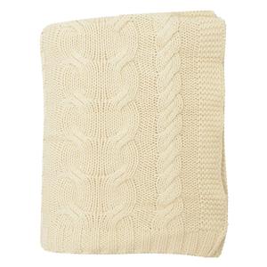 Chunky Braid Throw 50x60 Natural