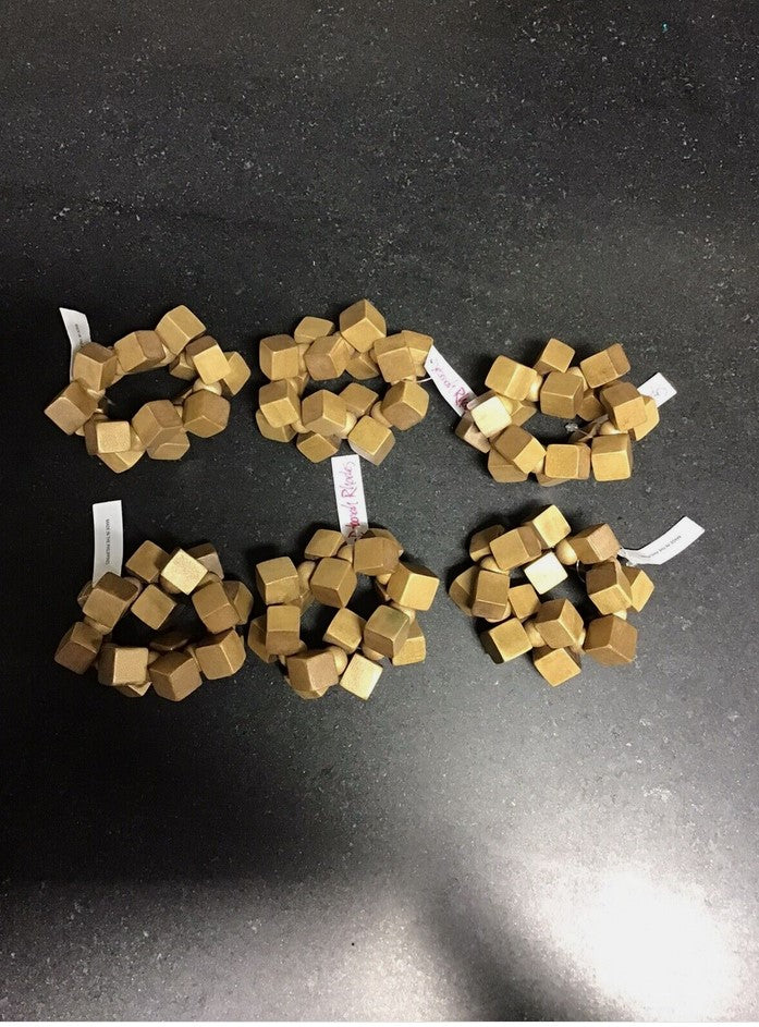 Wood Dice Napkin Ring Set of 6