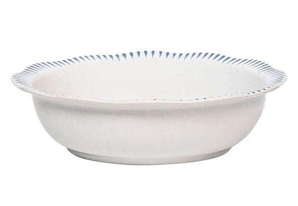 Sitio Stripe 12" Serving Bowl - Delft Blue