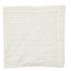 Pleated Metallic Napkin Silver/White Set of 4