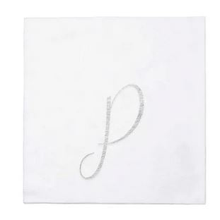 Papersoft Silver Monogram Cocktail Napkins P