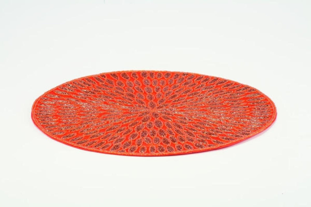Orange Beaded Place Mat