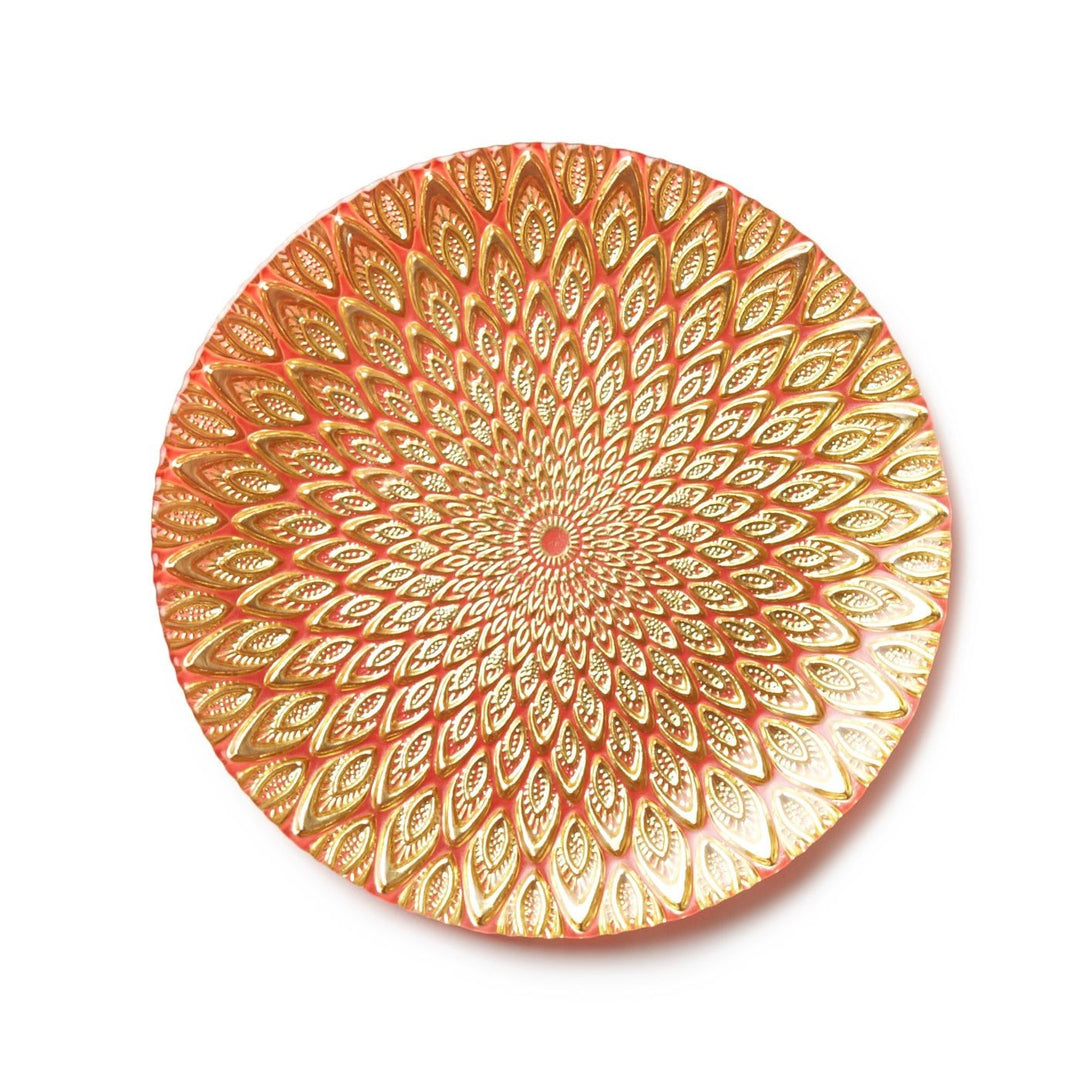 Peacock Orange Salad Plate Set of 7