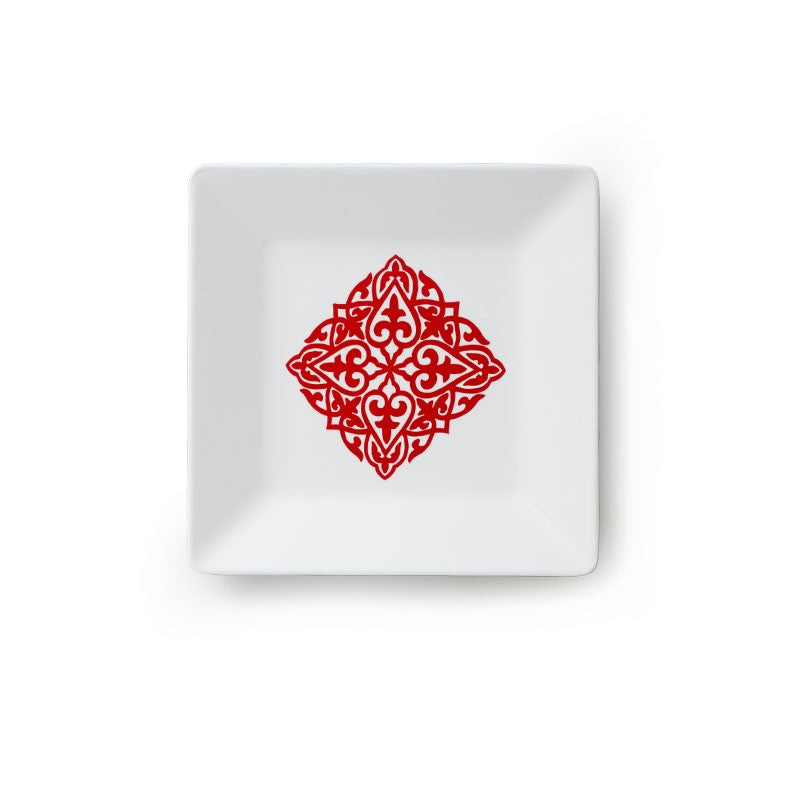 Diamond Red 7.25" Sq Plate Set of 6