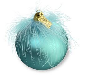 Plumes-Aqua Ornament