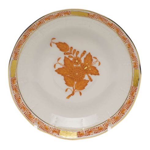 Chinese Bouquet After Dinner Saucer Rust