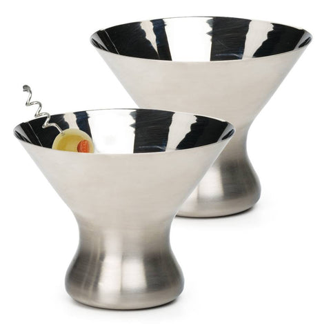 Stemless Martini Stainless Steel