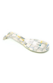 Sterling Check Enamel Spoon Rest
