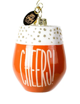 Wine Cheers Shaped Ornament