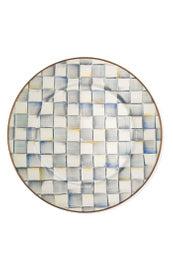 Sterling Check Enamel Serving Platter