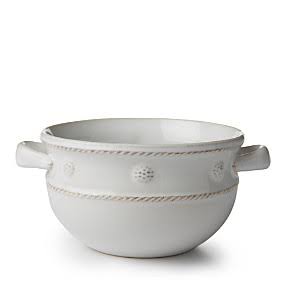 Berry & Thread Whitewash Soup Chili Bowl w/Handles
