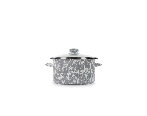 6 Qt Stock Pot Grey Swirl