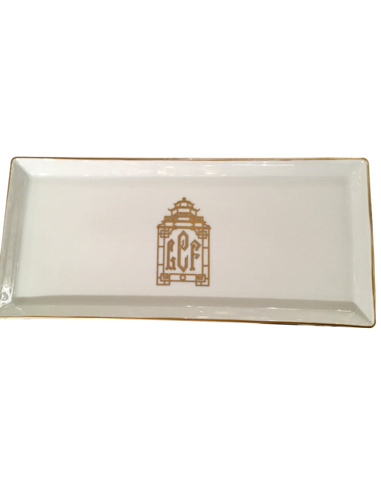 Signature Collection Large Rectangular Tray w/ Monogram