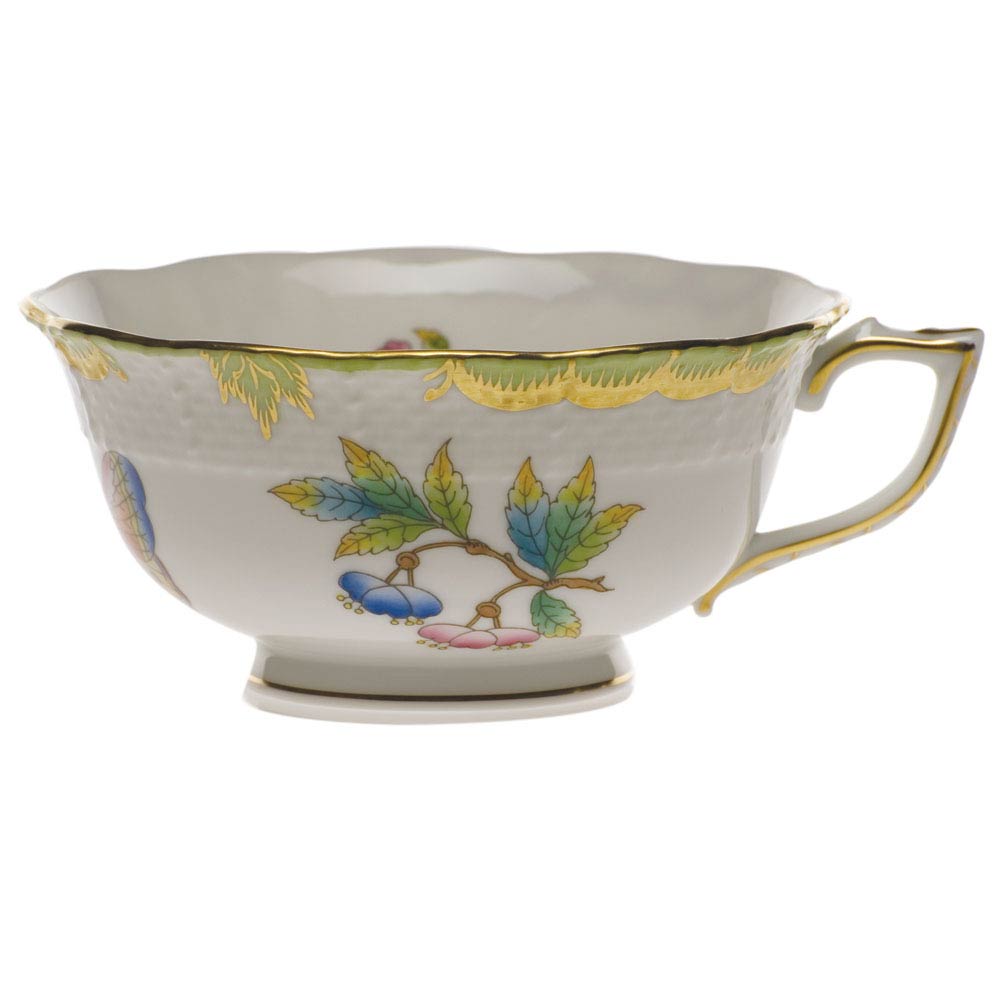 Queen Victoria Green Border Tea Cup