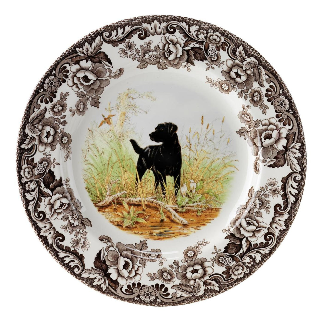 Woodland Salad Plate Black Lab