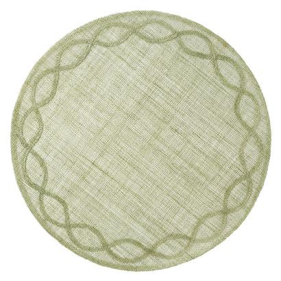 Tuileries Garden Round Placemat Pistachio