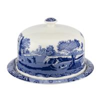 Blue Italian Serving Platter 2 pc w/Dome