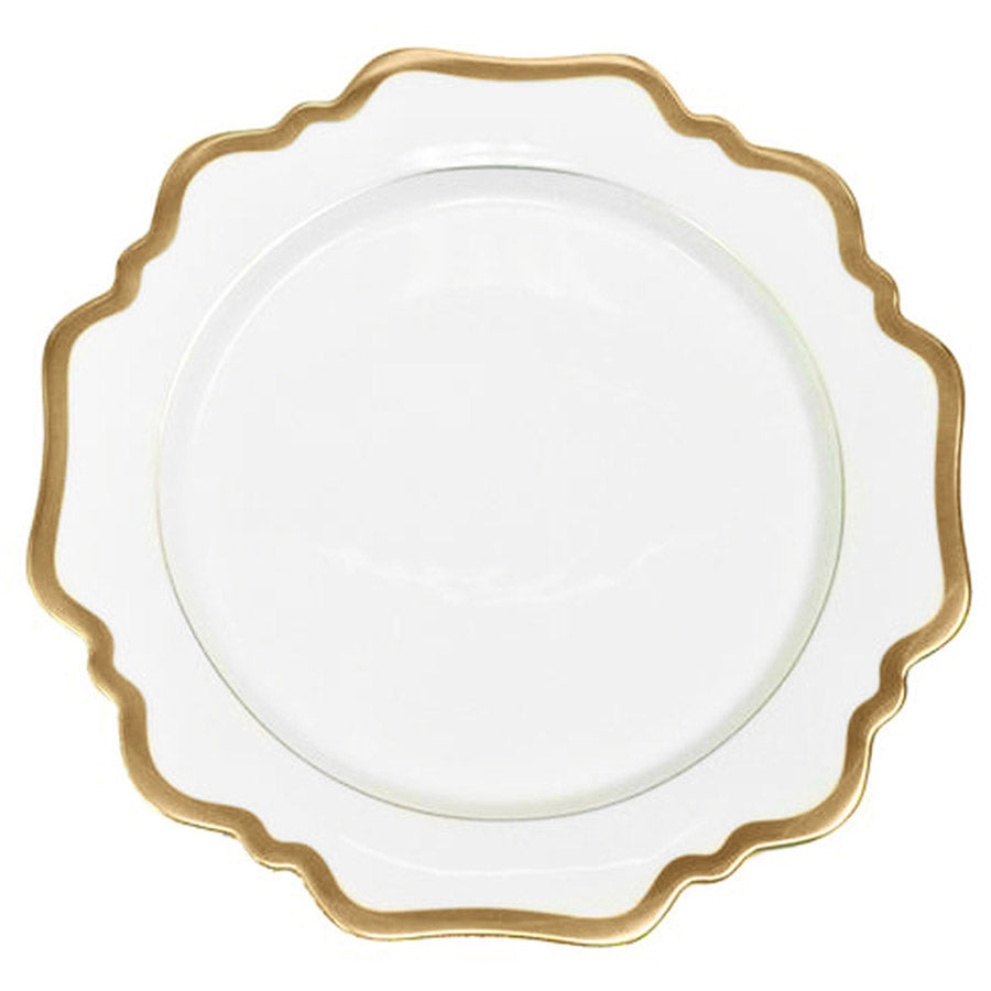 Antique White with Gold Rim Dessert