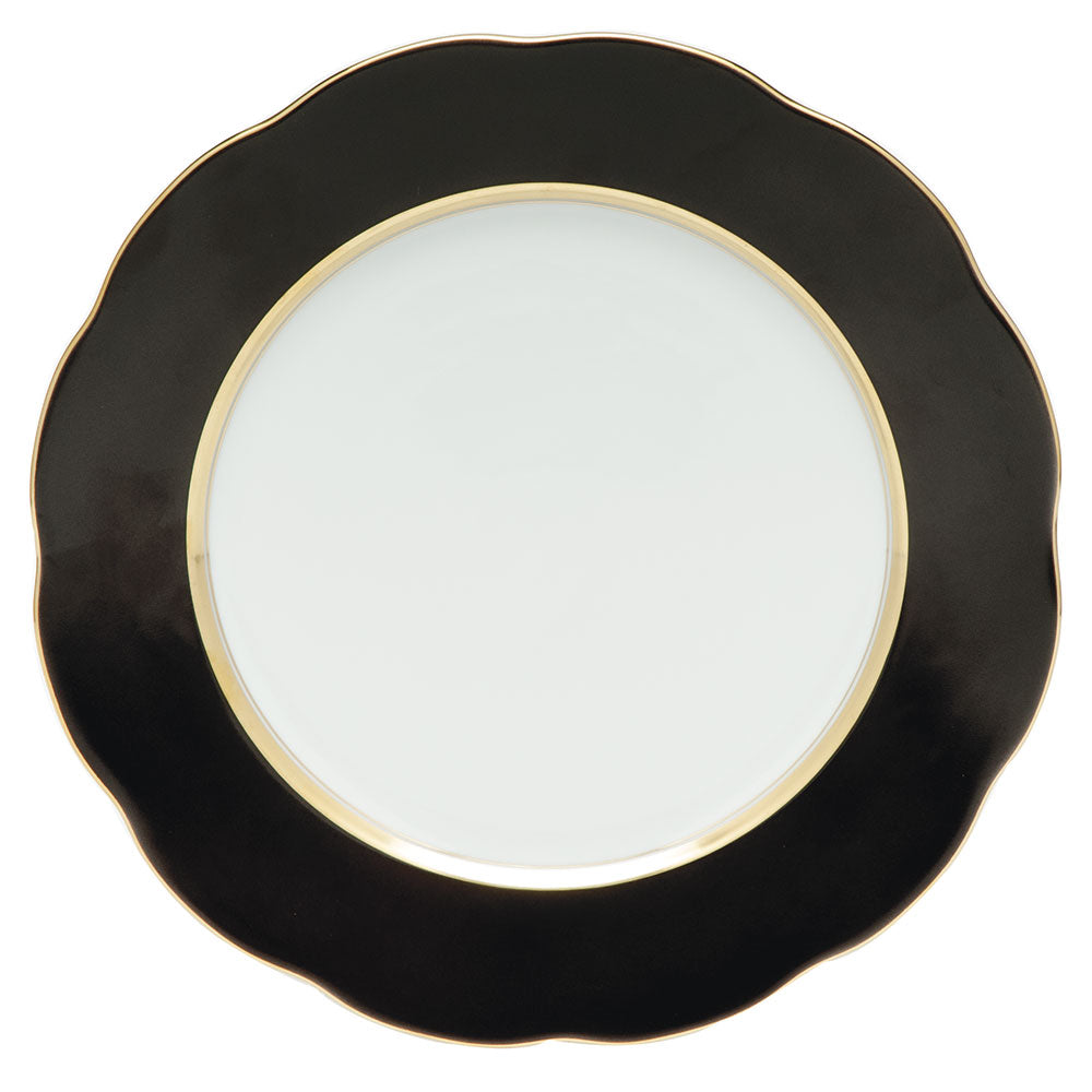 Silk Ribbon Dessert Plate - Black