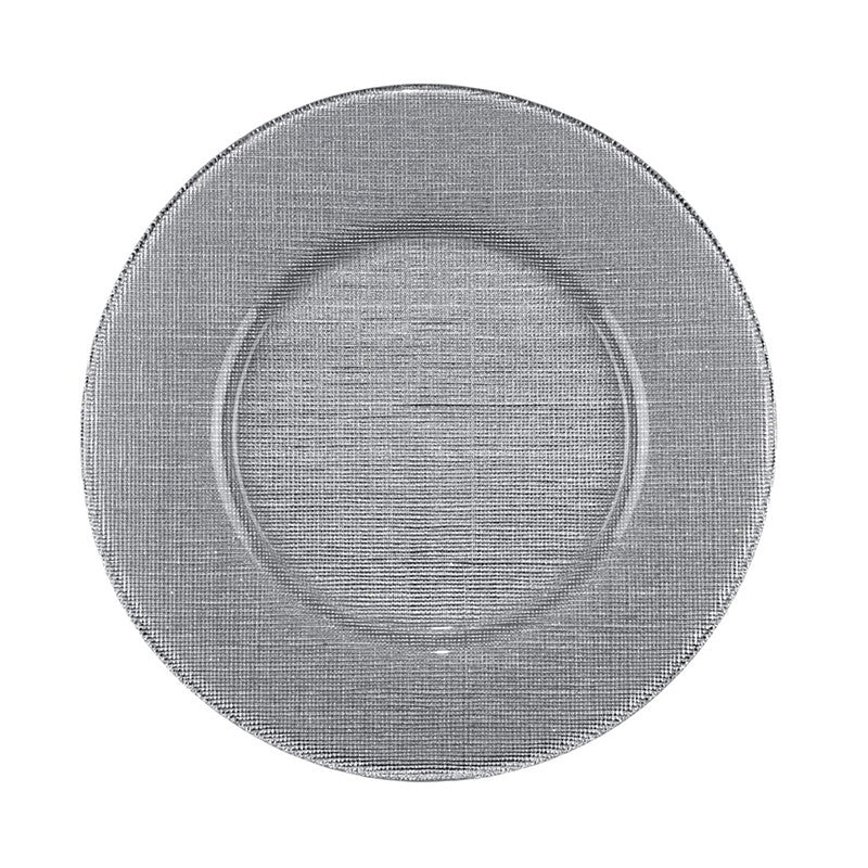 Verona Charger Silver Glitter Set of 2