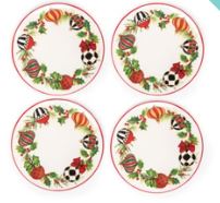 Deck the Halls Salad Plate- Set of 4