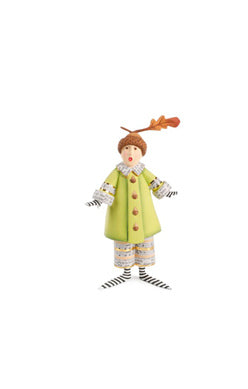 Patience Brewster Arlo Acorn Hat Holiday Caroler Figure