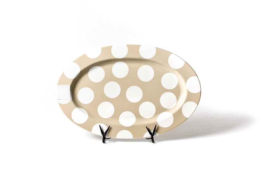 Neutral Dot Big Entertaining Oval Platter