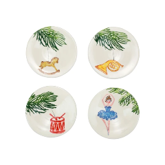 Nutcrackers Asst Canape Plates Set of 4