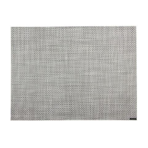 Basketweave White/Silver Placemat Rectangle