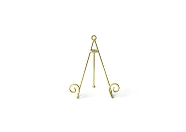 Mini Swirl Plate Stand Gold
