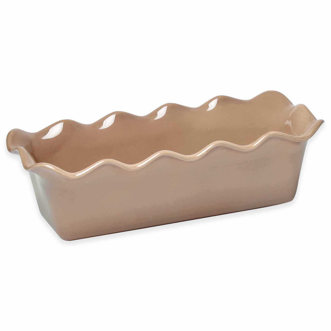 Ruffled Loaf Dish Oak