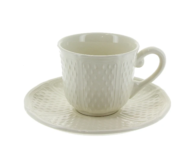 Pont Aux Choux Tea Cup & Saucer White (US)
