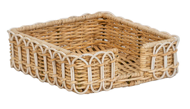 Provence Rattan Luncheon Napkin Holder - Whitewash