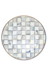 Sterling Check Enamel Charger/Plate