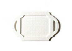 Ecru Quatrefoil Handled Tray