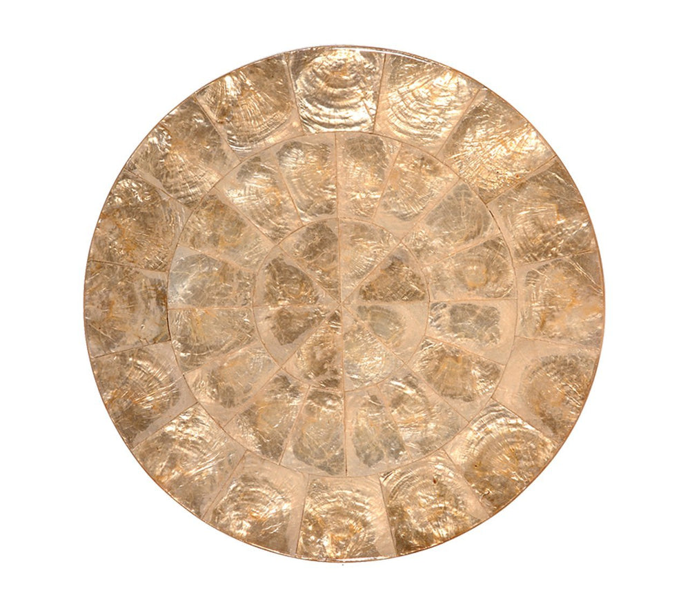 Kim Seybert Placemat Round Capiz-Champange