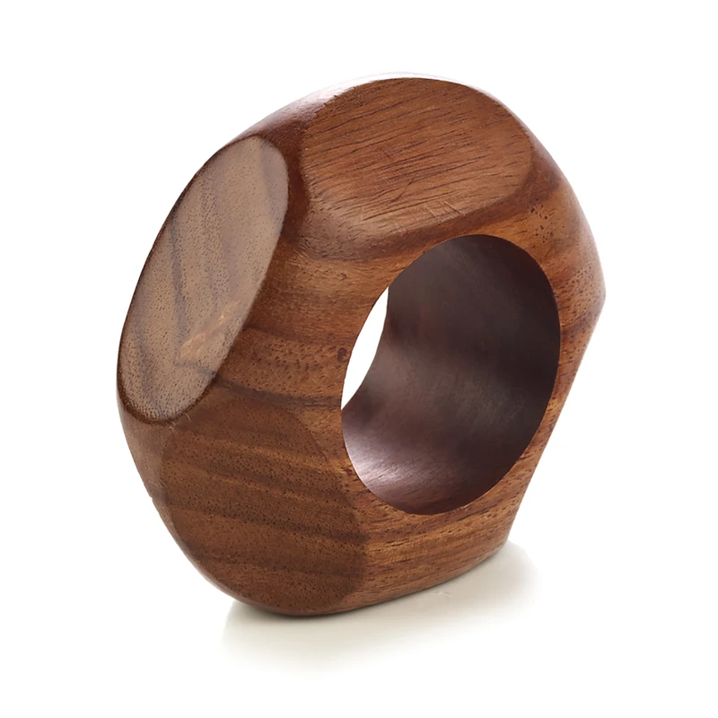 Alexis Teak Napkin Ring Set of 8