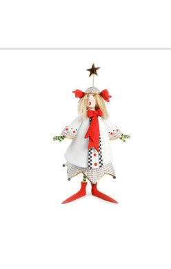 Patience Brewster Pearl with Red Bows Caroler FIGURE