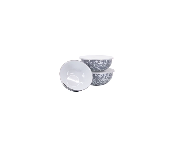 Mixing Bowls Set of 3 Grey Swirl