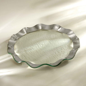 Ruffle Platinum Dinner Plate 11"
