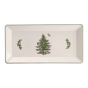 Christmas Tree Rectangular Tray 14 inches