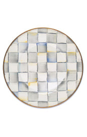 Sterling Check Enamel Dinner Plate