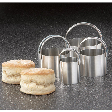 Plain Round Biscuit Cutters S/4