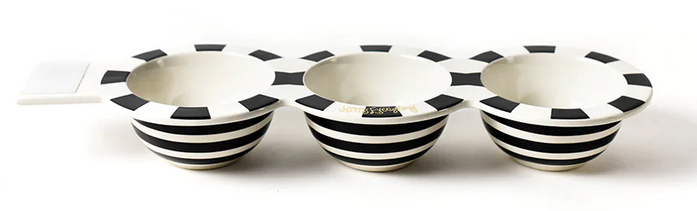 Happy Everything Black Stripe Mini Trio Bowl