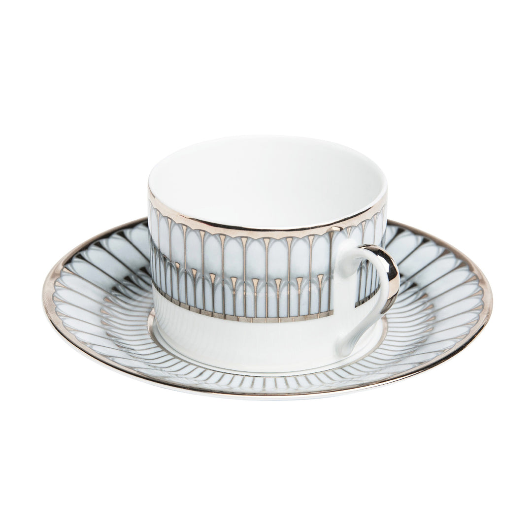 Arcades Grey Platinum Tea Saucer