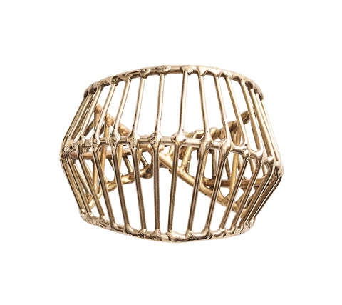 Kim Seybert Napkin Ring Cage Gold