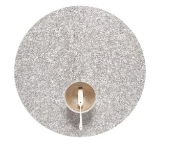 Metallic Lace Round Placemat Silver Set of 4