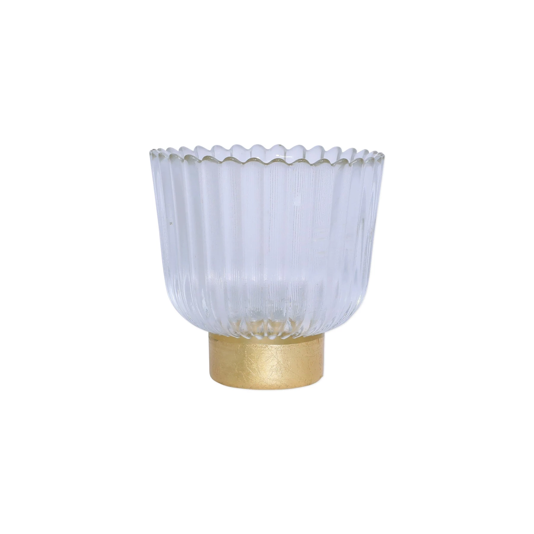 Rufolo Glass Antique Votive Gold