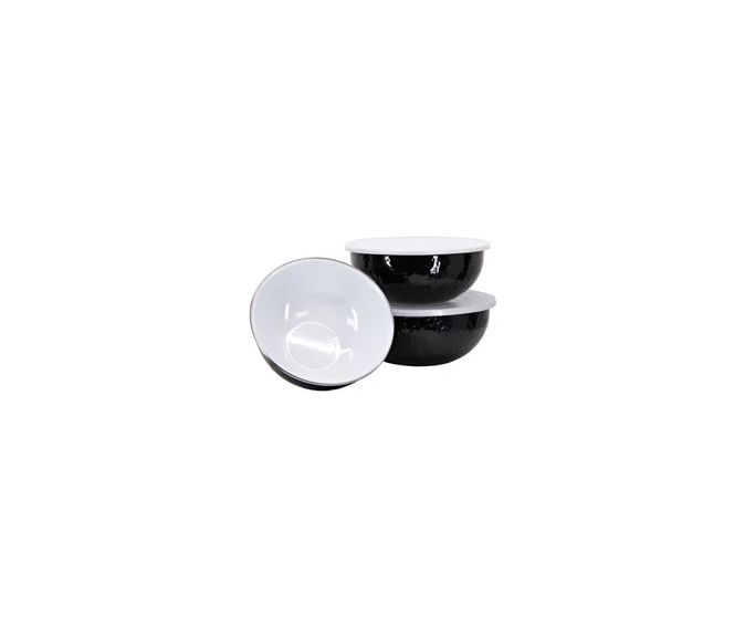 Mixing Bowls Set of 3 Solid Black